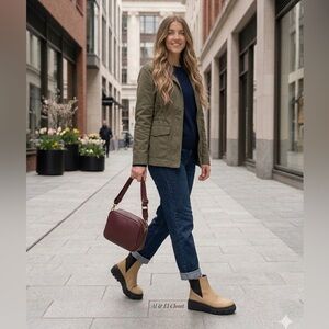 Sorel Caribou X Chelsea WP Tan Waterproof Chunky Lug Boots Women’s 10.5 NIB